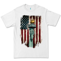 White statue of liberty torch Premium Tee - BarkalooDesign