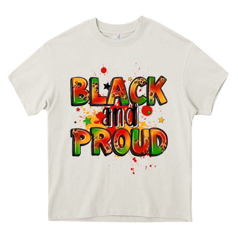 Black And Proud Heavy Core Tee by LillyAllenDesigns | Teevron