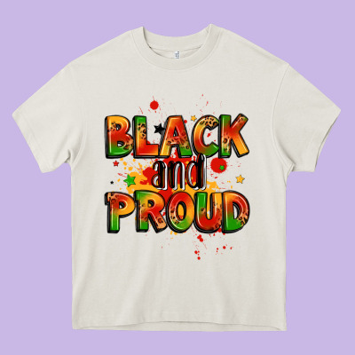 Black And Proud Heavy Core Tee Designed By Lillyallendesigns