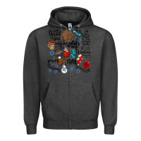 Charcoal Heather winter festive essentials Zipper Hoodie - CowhideDigitalArt