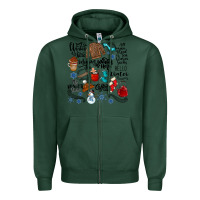 Sports Green winter festive essentials Zipper Hoodie - CowhideDigitalArt