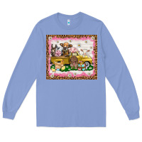 Colony Blue Easter Day with farm animals tumbler Long Sleeve Tee - HowdyJamesFarm