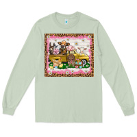 Matcha Easter Day with farm animals tumbler Long Sleeve Tee - HowdyJamesFarm