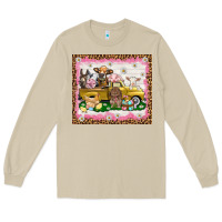 Mushroom Easter Day with farm animals tumbler Long Sleeve Tee - HowdyJamesFarm