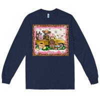 Navy Easter Day with farm animals tumbler Long Sleeve Tee - HowdyJamesFarm