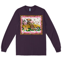 Plum Easter Day with farm animals tumbler Long Sleeve Tee - HowdyJamesFarm
