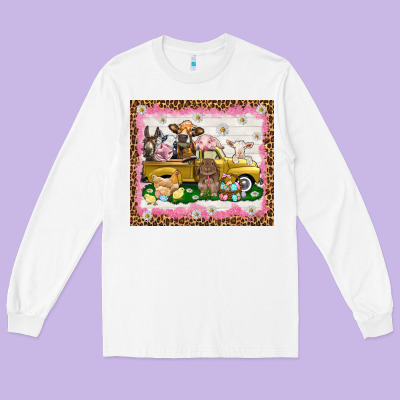 Easter Day With Farm Animals Tumbler Long Sleeve Tee Designed By Howdyjamesfarm