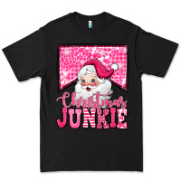 Black pink Christmas junkie Santa Claus Premium Tee - Jasminsmagicworld