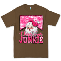 Cacao pink Christmas junkie Santa Claus Premium Tee - Jasminsmagicworld