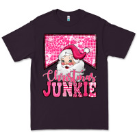 Plum pink Christmas junkie Santa Claus Premium Tee - Jasminsmagicworld
