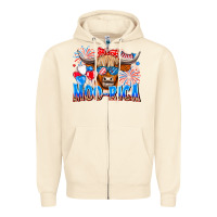 Sandshell moo rica Zipper Hoodie - CowhideDigitalArt