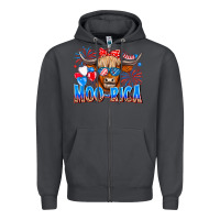Smoke moo rica Zipper Hoodie - CowhideDigitalArt