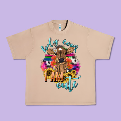 Holy Cow I Am Cute Baby Cow Urban Heavy Tee Designed By Howdyjamesfarm