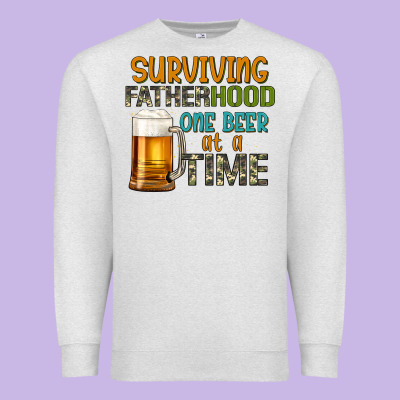 Surviving Fatherhood One Beer At A  Time Premium Sweatshirt Designed By Artiststas