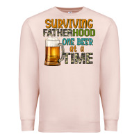 Pale Pink surviving fatherhood one beer at a  time Premium Sweatshirt - Artiststas