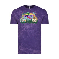 Cloud Purple Happy Easter Day rainbow Vintage Tee - HowdyJamesFarm