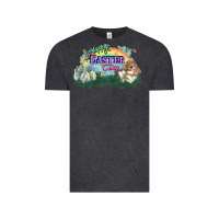 Vintage Black Happy Easter Day rainbow Vintage Tee - HowdyJamesFarm