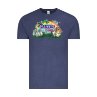 Vintage Denim Happy Easter Day rainbow Vintage Tee - HowdyJamesFarm