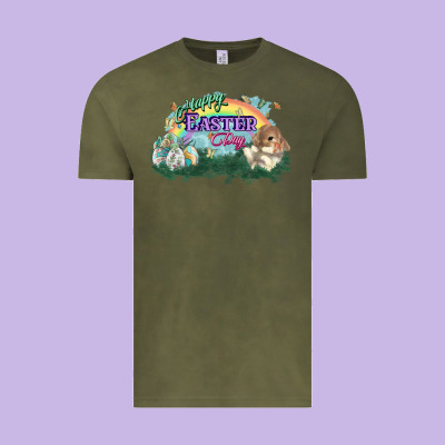 Happy Easter Day Rainbow Vintage Tee Designed By Howdyjamesfarm