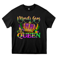 Black mardi gras queen Heavy Core Tee - LillyAllenDesigns