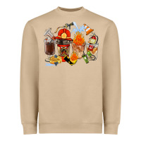 Mushroom Firefighter Coffee Cups Heavyweight Sweatshirt - FaDigitalArtStudio