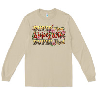 Mushroom Super mom super wife super tired Long Sleeve Tee - CowGirlArtShop