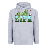 Heather Grey golf life Heavyweight Hoodie - Artiststas