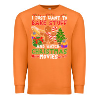 Carrot I Just Want To Bake Stuff And Watch Christmas Movies Premium Sweatshirt - minhPixels