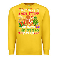 Lemon I Just Want To Bake Stuff And Watch Christmas Movies Premium Sweatshirt - minhPixels