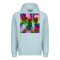 Blue Mist neon safari seamless pattern 2 Premium Hoodie - BundleAndBundleShop