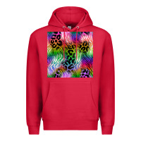 Cardinal neon safari seamless pattern 2 Premium Hoodie - BundleAndBundleShop
