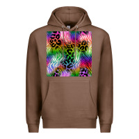 Chestnut neon safari seamless pattern 2 Premium Hoodie - BundleAndBundleShop