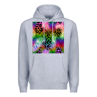Heather Grey neon safari seamless pattern 2 Premium Hoodie - BundleAndBundleShop