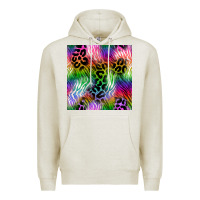 Oatmeal Heather neon safari seamless pattern 2 Premium Hoodie - BundleAndBundleShop