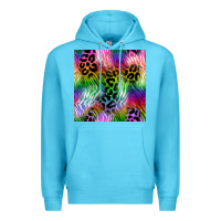 Ocean Blue neon safari seamless pattern 2 Premium Hoodie - BundleAndBundleShop
