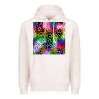 Pale Pink neon safari seamless pattern 2 Premium Hoodie - BundleAndBundleShop