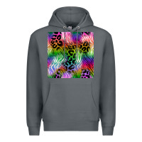 Rock neon safari seamless pattern 2 Premium Hoodie - BundleAndBundleShop