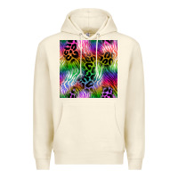 Sandshell neon safari seamless pattern 2 Premium Hoodie - BundleAndBundleShop