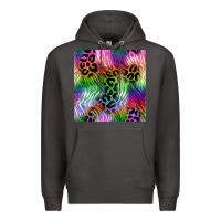 Smoke neon safari seamless pattern 2 Premium Hoodie - BundleAndBundleShop