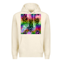 Tofu neon safari seamless pattern 2 Premium Hoodie - BundleAndBundleShop