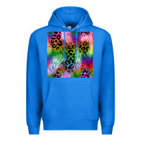 True Royal neon safari seamless pattern 2 Premium Hoodie - BundleAndBundleShop