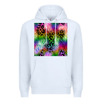 White neon safari seamless pattern 2 Premium Hoodie - BundleAndBundleShop