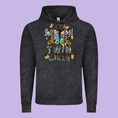Mom Of Twin Girls Mother's Day Vintage Hoodie Designed By Cowgirlartshop