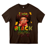 Chocolate Brown i am black history juneteenth Heavy Core Tee - LillyAllenDesigns