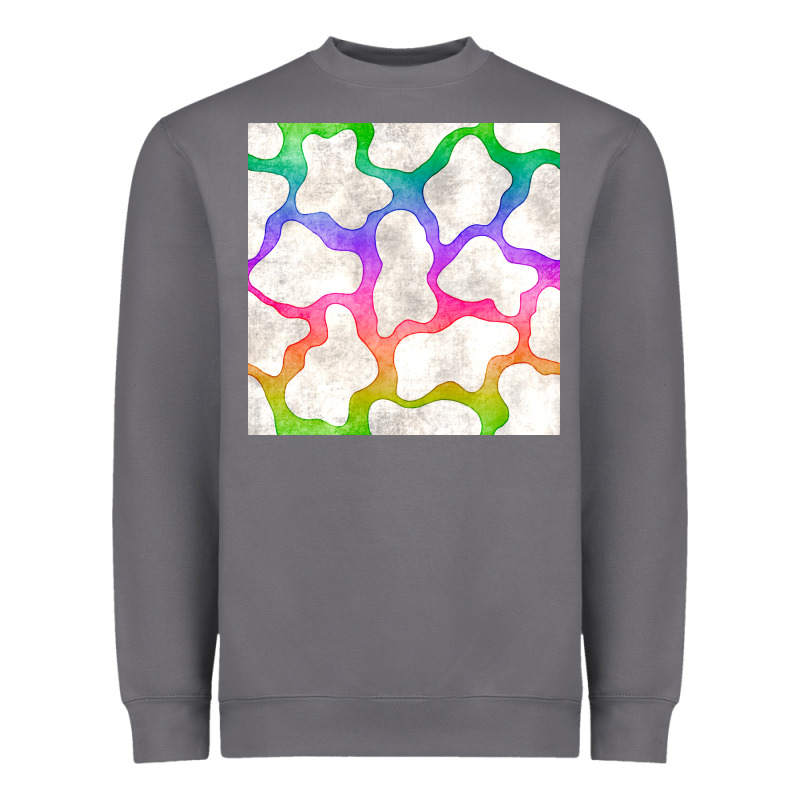 Watercolor Rainbow Cow Seamless Pattern Heavyweight Sweatshirt by BundleAndBundleShop | Teevron