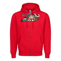 Red merry christmas y'all kentucky Zipper Hoodie - CowhideDigitalArt