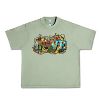 Oil Green Love baby Cow Urban Heavy Tee - HowdyJamesFarm