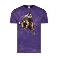 Cloud Purple Cowboy bull rodeo Vintage Tee - HowdyJamesFarm
