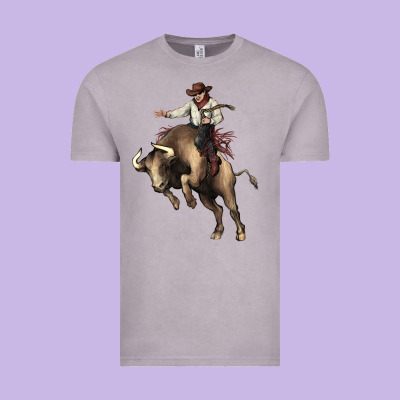Cowboy Bull Rodeo Vintage Tee Designed By Howdyjamesfarm