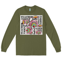 Army Green teacher tumbler Long Sleeve Tee - CowGirlArtShop